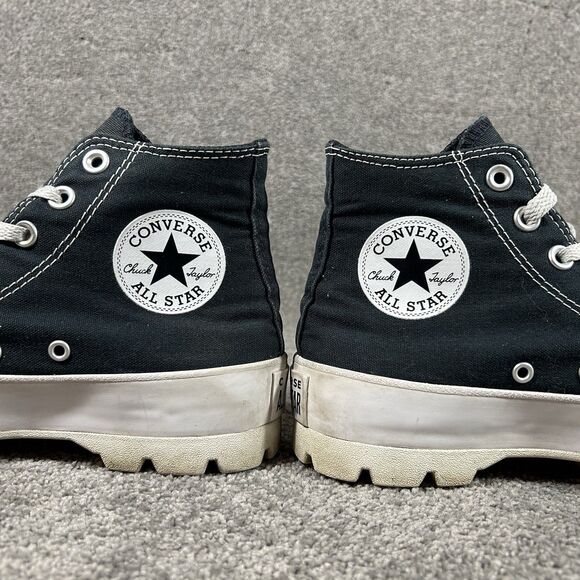 Converse CTAS Lugged Hi Top 565901C Black White Athletic Shoes Womens Size 6.5 - Picture 8 of 12